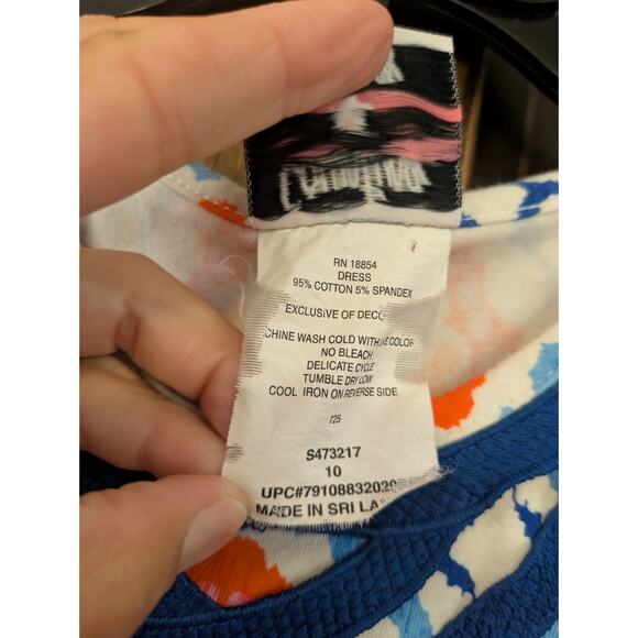 Counting Daisies girls Sz 10 sleeveless blue orange geometric colorful GUC - Picture 7 of 9